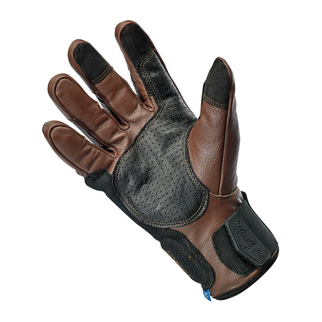 Biltwell Belden Gloves Chocolate / Black CE Approved - FREE UK Shipping, FREE 365 Day Returns | Moto Central