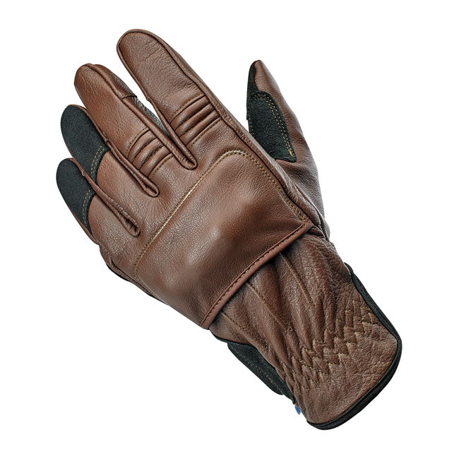 Biltwell Belden Gloves Chocolate / Black CE Approved - FREE UK Shipping, FREE 365 Day Returns | Moto Central