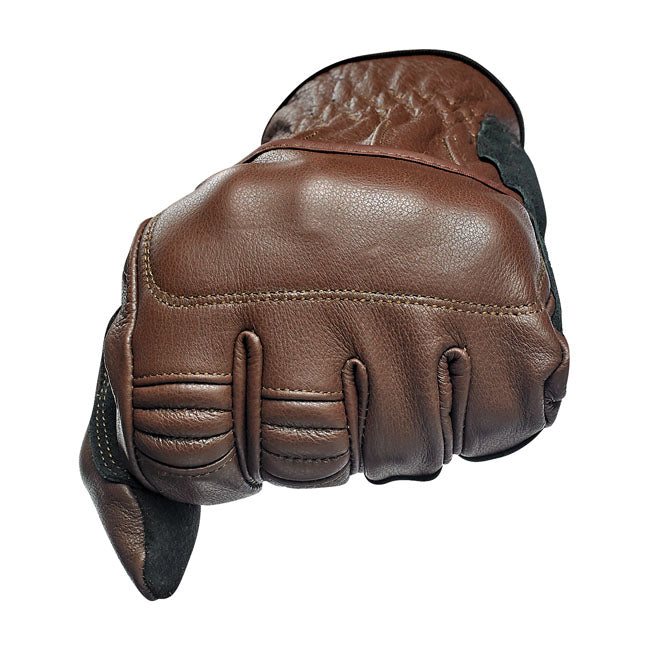 Biltwell Belden Gloves Chocolate / Black CE Approved - FREE UK Shipping, FREE 365 Day Returns | Moto Central