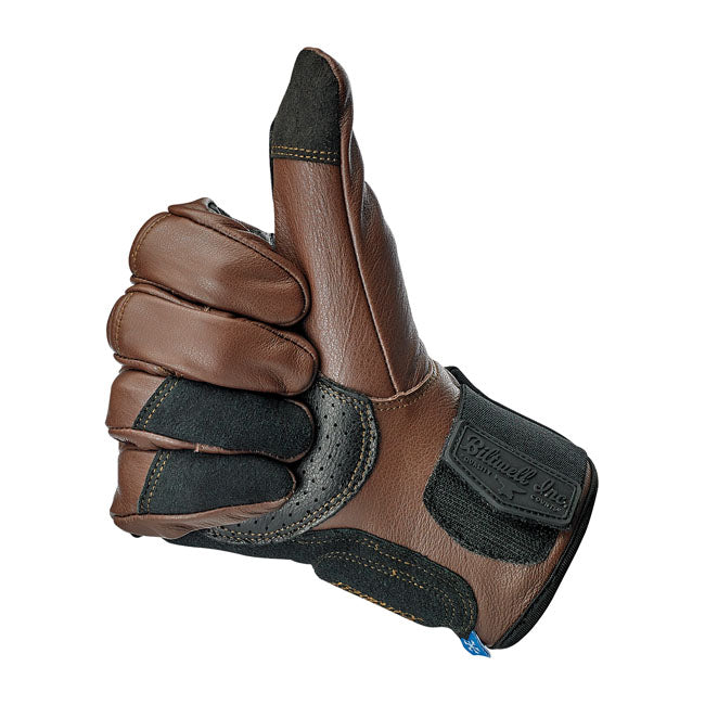 Biltwell Belden Gloves Chocolate / Black CE Approved - FREE UK Shipping, FREE 365 Day Returns | Moto Central