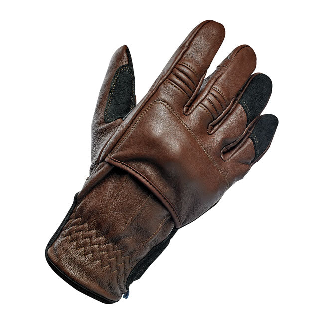 Biltwell Belden Gloves Chocolate / Black CE Approved - FREE UK Shipping, FREE 365 Day Returns | Moto Central