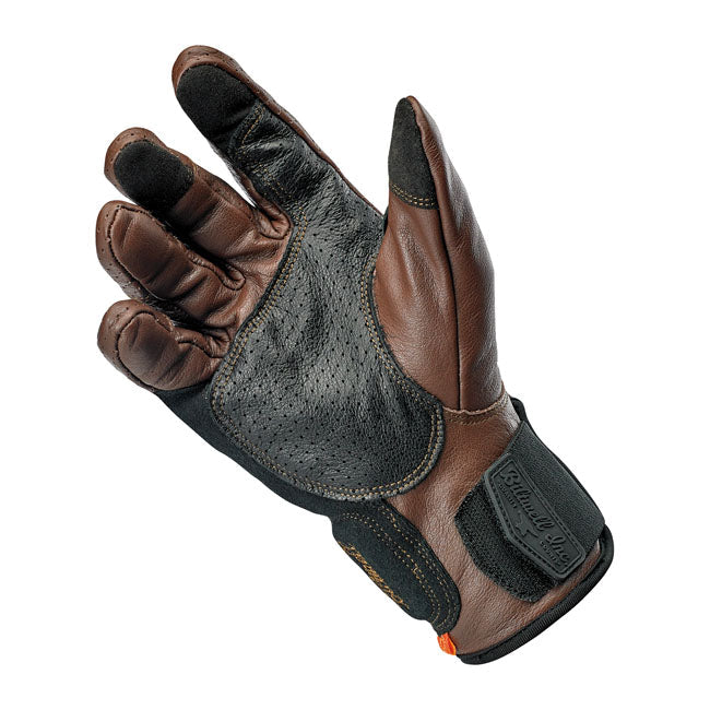 Biltwell Borrego Gloves Chocolate / Black CE Approved - FREE UK Shipping, FREE 365 Day Returns | Moto Central