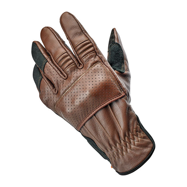 Biltwell Borrego Gloves Chocolate / Black CE Approved - FREE UK Shipping, FREE 365 Day Returns | Moto Central