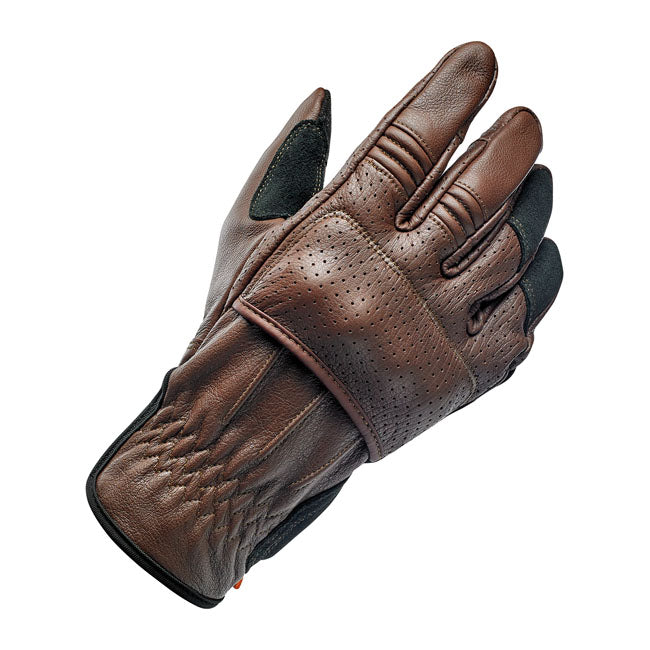 Biltwell Borrego Gloves Chocolate / Black CE Approved - FREE UK Shipping, FREE 365 Day Returns | Moto Central