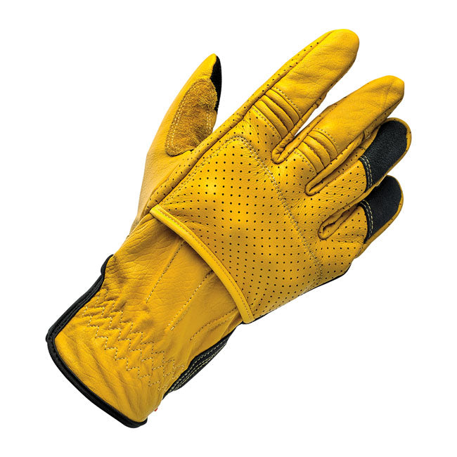 Biltwell Borrego Gloves Gold / Black CE Approved