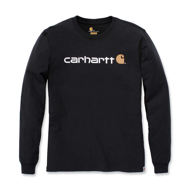 Carhartt Long Sleeves T-Shirt Core Logo Black - FREE UK Shipping, FREE 365 Day Returns | Moto Central