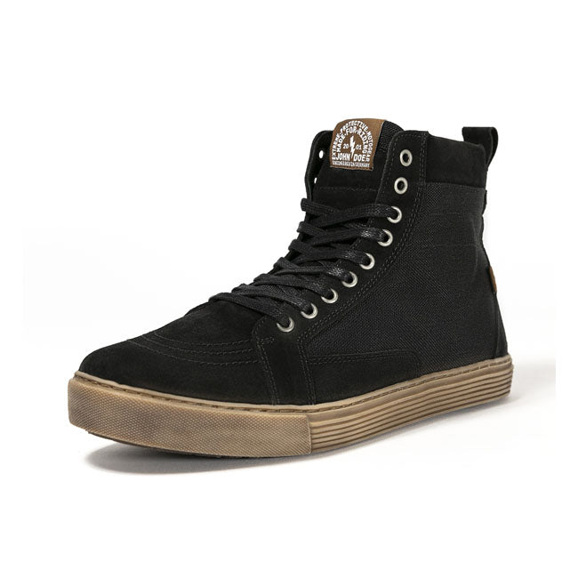 John Doe Motorcycle Sneakers Neo Black / Brown CE Approved  - FREE UK Shipping, FREE 365 Day Returns | Moto Central