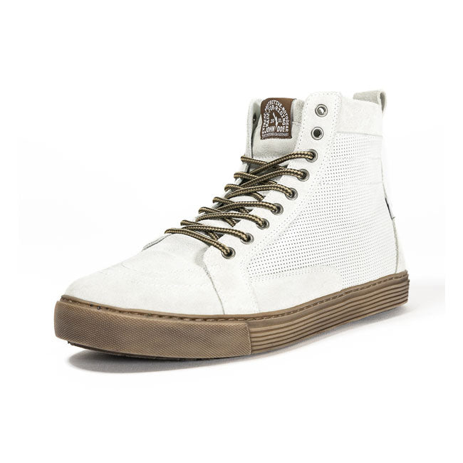 John Doe Motorcycle Sneakers Neo White / Brown CE Approved