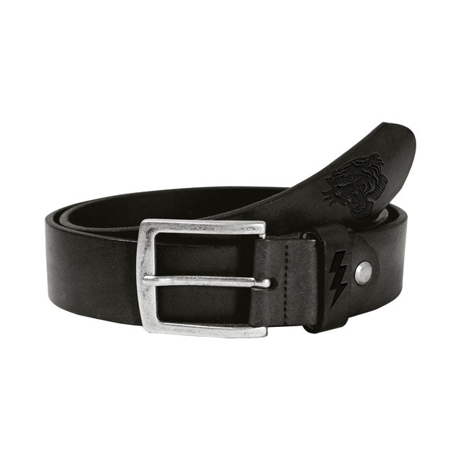 John Doe Leather Belt Tiger Black