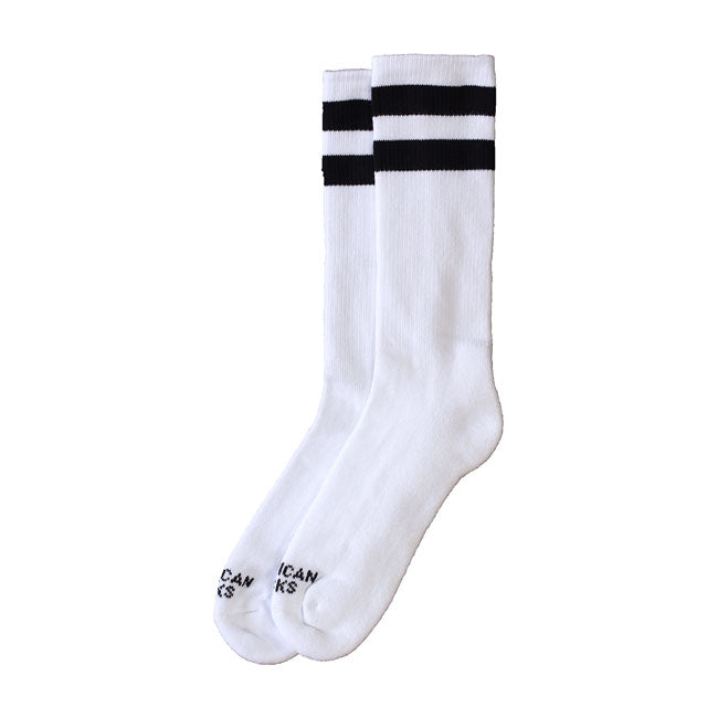 American Socks Mid High Old School I Socks Double Black Striped