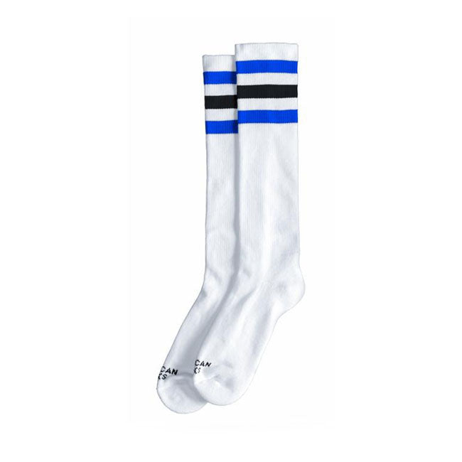 American Socks Knee High Prankster Socks Black / Blue / Black Striped