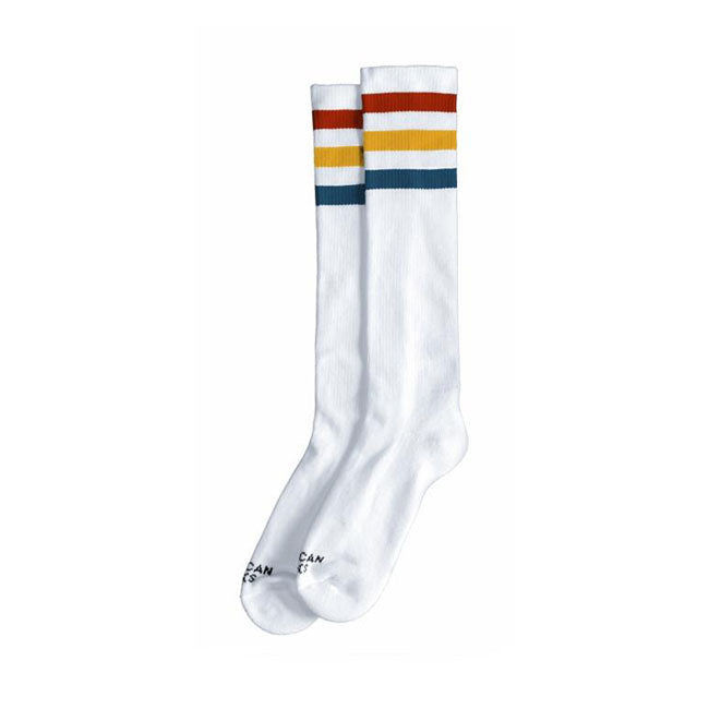 American Socks Knee High Stifler Socks Red / Yellow / Blue Striped