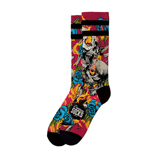 American Socks Signature Fireball Socks Double Black Striped