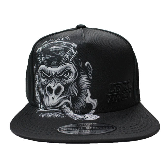 Lethal Threat Gorilla Cigar Cap With Flat Bill Black