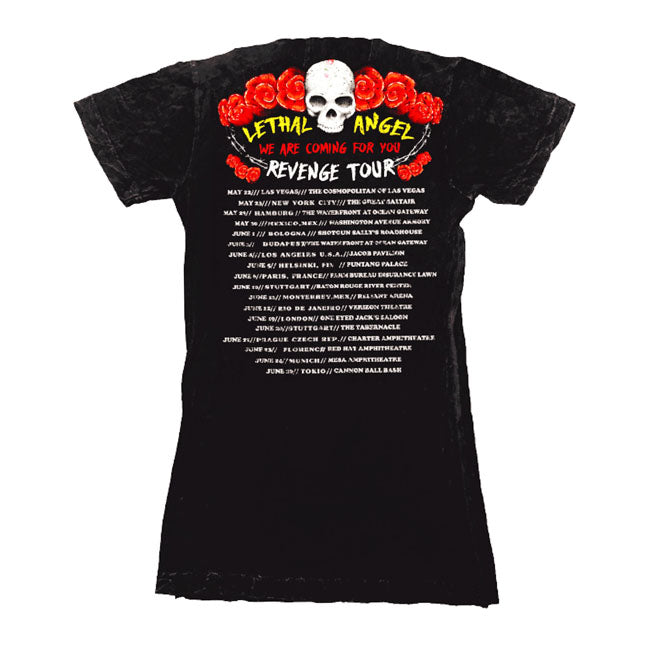 Lethal Threat Revenge Ladies T-Shirt Black - FREE UK Shipping, FREE 365 Day Returns | Moto Central