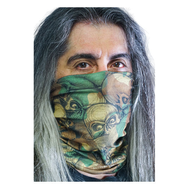 Lethal Threat Skull Camo Tubular Mask Bandana - FREE UK Shipping, FREE 365 Day Returns | Moto Central