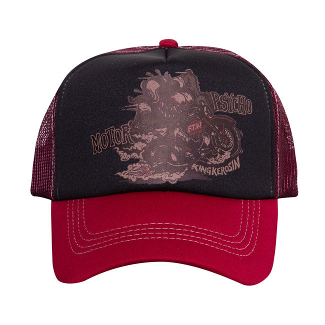 King Kerosin Classic Trucker Cap Motor Psycho Black / Red