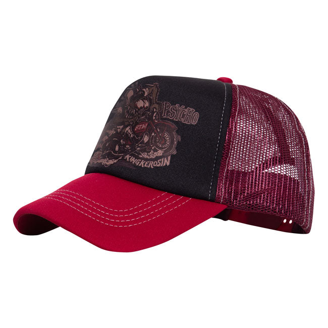 King Kerosin Classic Trucker Cap Motor Psycho Black / Red