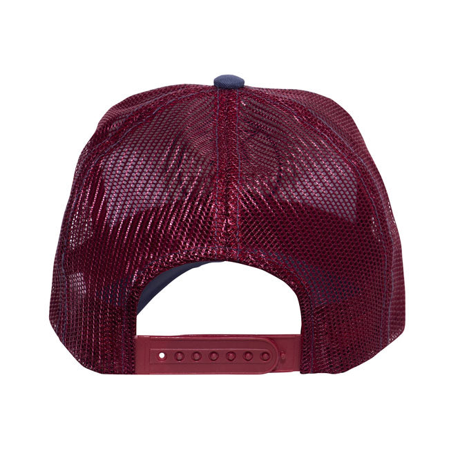 King Kerosin Trucker Cap Shining Grey / Red / Black - FREE UK Shipping, FREE 365 Day Returns | Moto Central