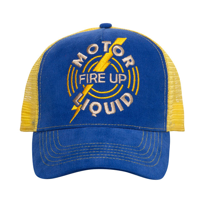 King Kerosin Trucker Cap Fire Up Blue / Yellow