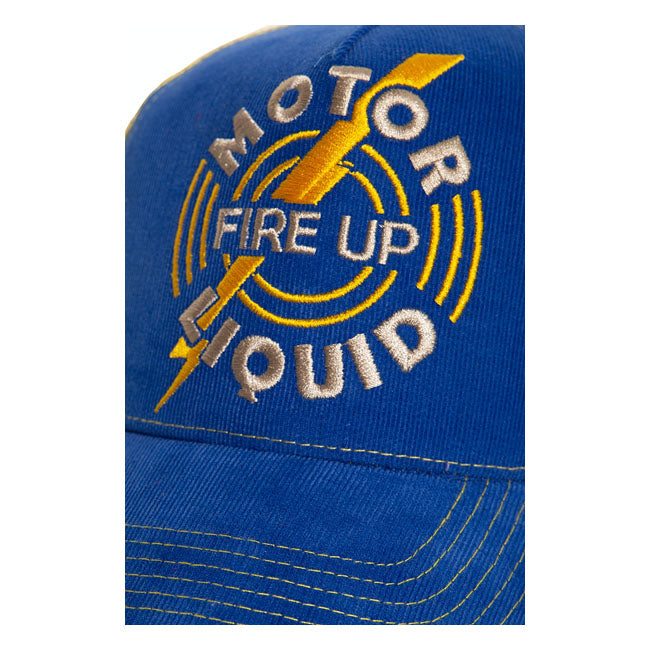 King Kerosin Trucker Cap Fire Up Blue / Yellow