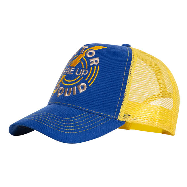 King Kerosin Trucker Cap Fire Up Blue / Yellow