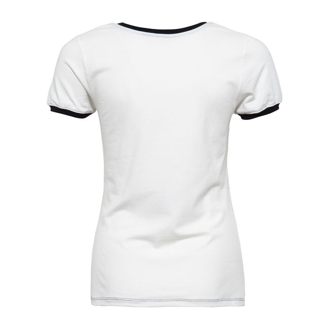 King Kerosin Queen Kerosin Contrast Ladies T-Shirt Queen Knives Off White