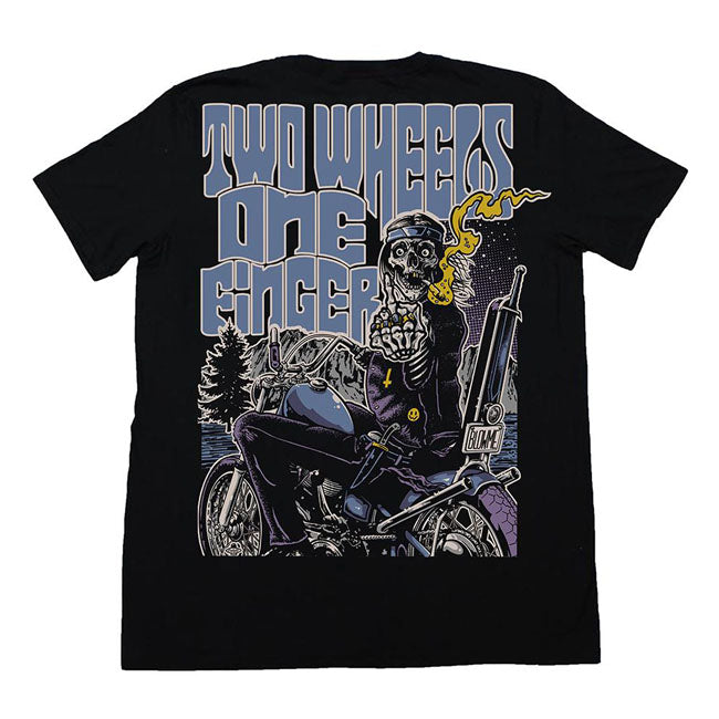 Down-N-Out Two Wheels T-Shirt Black