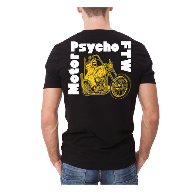 Down-N-Out Motor Psycho T-Shirt Black - FREE UK Shipping, FREE 365 Day Returns | Moto Central