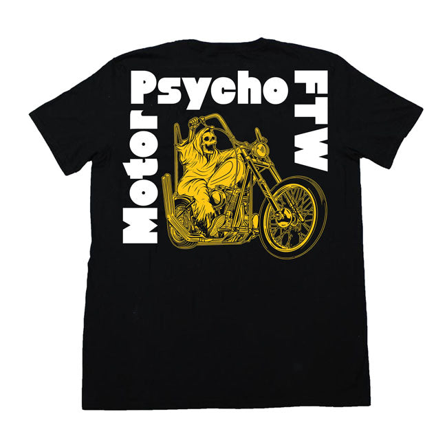 Down-N-Out Motor Psycho T-Shirt Black - FREE UK Shipping, FREE 365 Day Returns | Moto Central