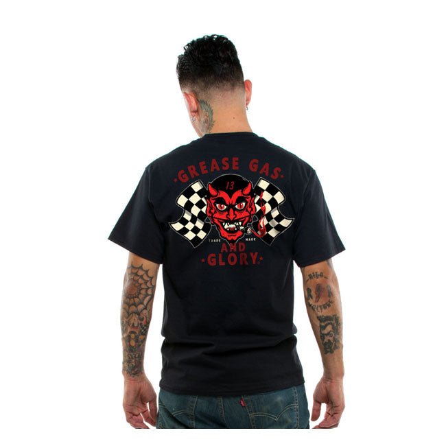 Lucky 13 Greasy Devil T-Shirt Black