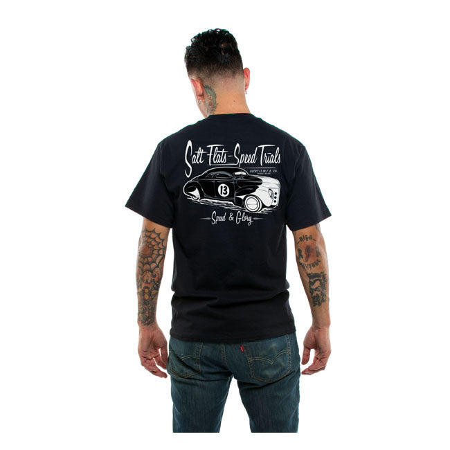 Lucky 13 Salt Flats T-Shirt Black - FREE UK Shipping, FREE 365 Day Returns | Moto Central