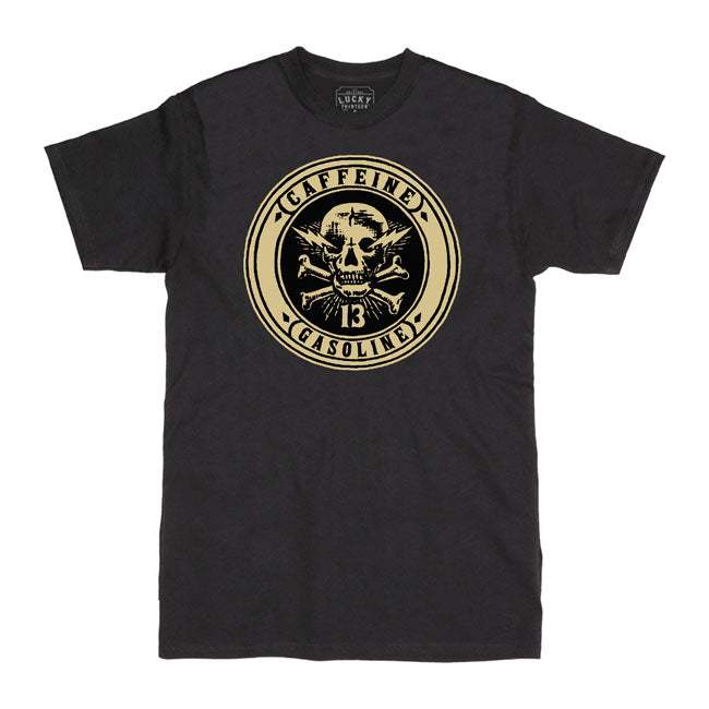 Lucky 13 Caffeine & Gasoline T-Shirt Black