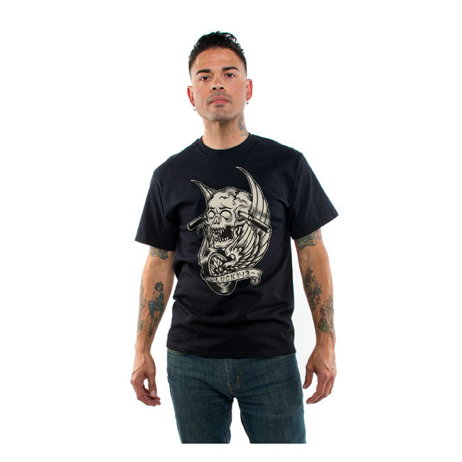 Lucky 13 Grudge T-Shirt Black - FREE UK Shipping, FREE 365 Day Returns | Moto Central