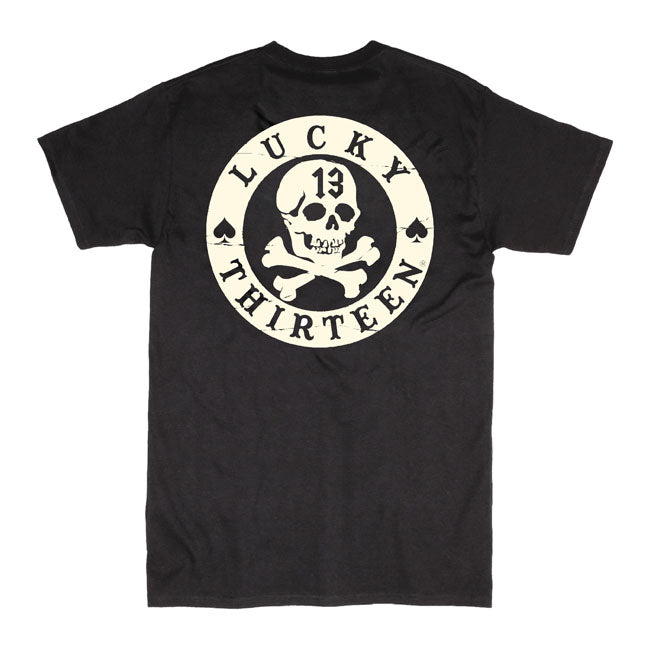 Lucky 13 Dead Head T-Shirt Black - FREE UK Shipping, FREE 365 Day Returns | Moto Central