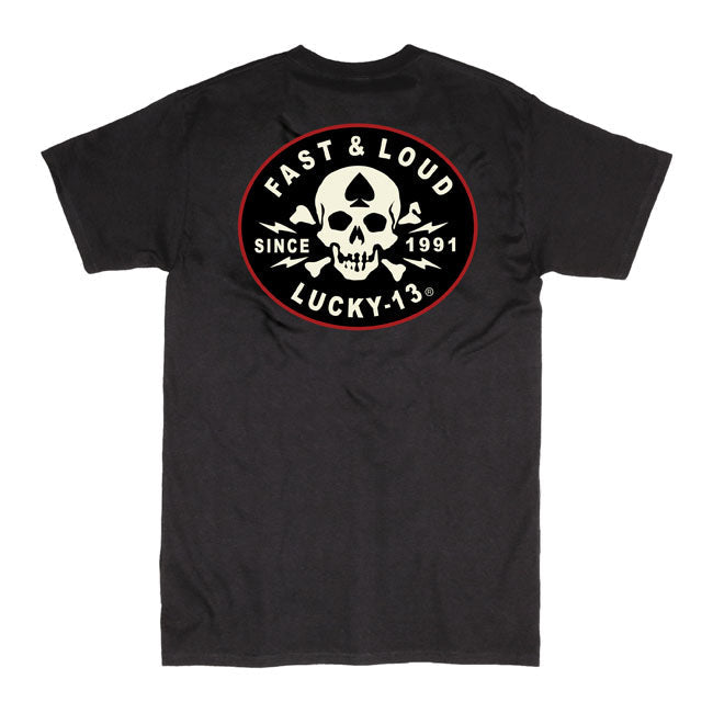 Lucky 13 Fast And Loud T-Shirt Black