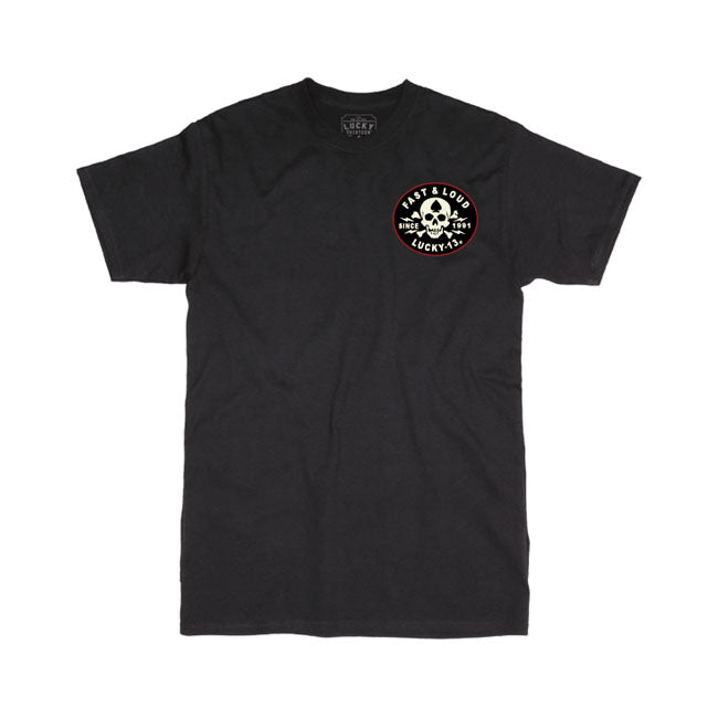 Lucky 13 Fast And Loud T-Shirt Black