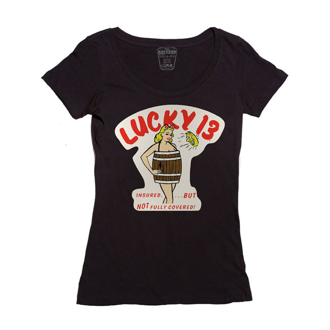 Lucky 13 Insured Ladies T-Shirt Black