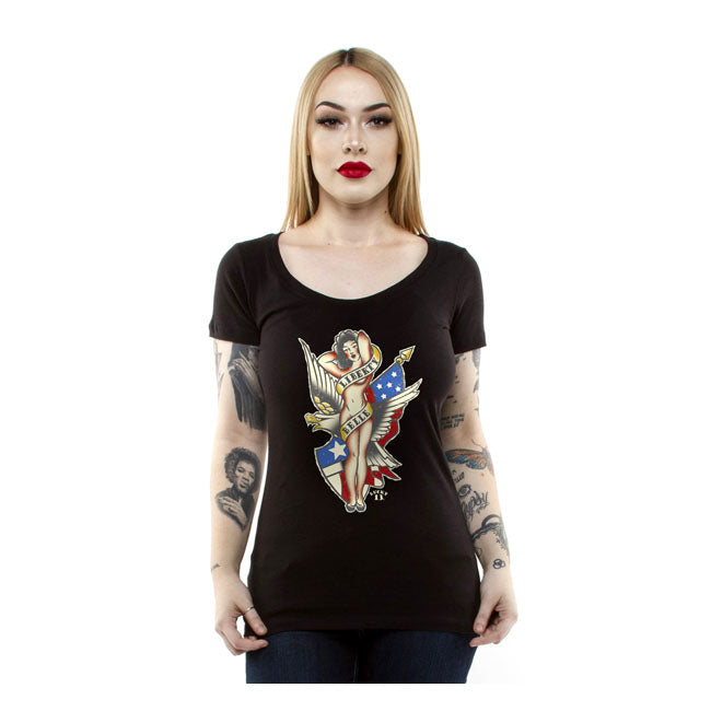 Lucky 13 Liberty Belle Ladies T-Shirt Black