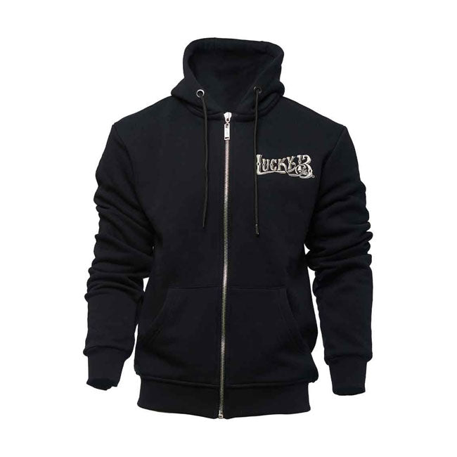 Lucky 13 Skull Built Zip Hoodie Black