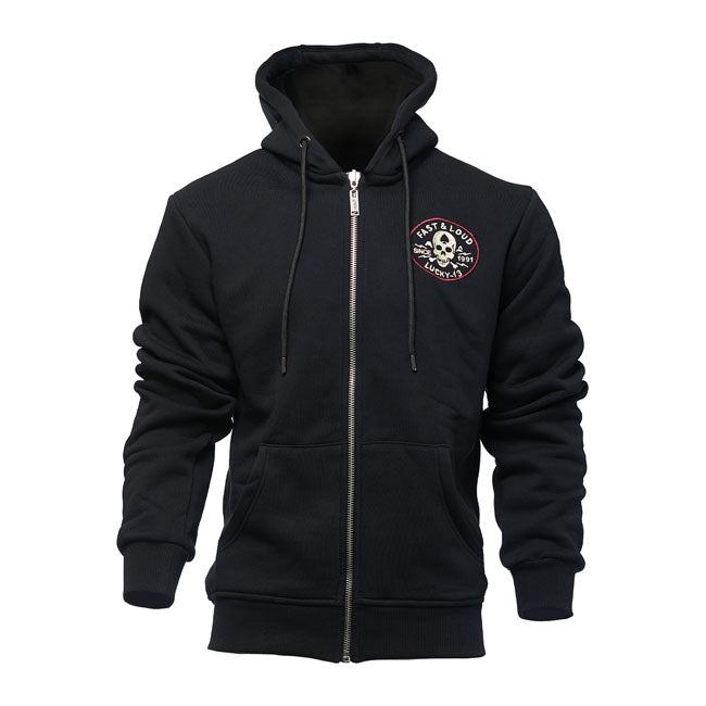 Lucky 13 Fast And Loud Zip Hoodie Black