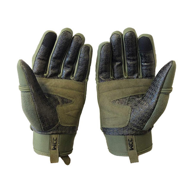 West Coast Choppers Statement Neoprene Gloves Olive Green - FREE UK Shipping, FREE 365 Day Returns | Moto Central