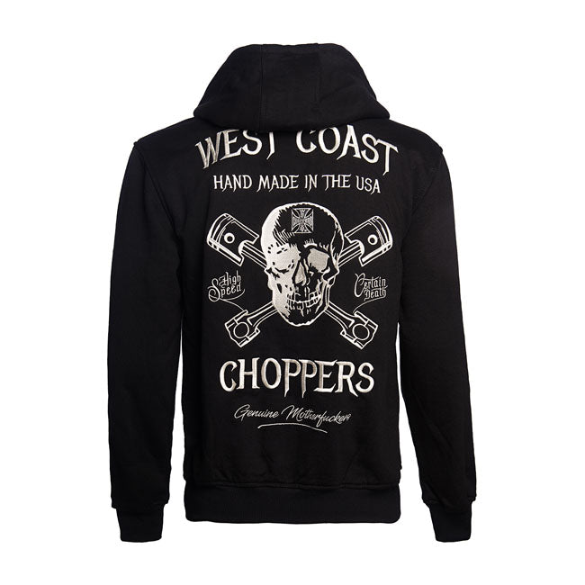 West Coast Choppers High Speed Zip Hoodie Black - FREE UK Shipping, FREE 365 Day Returns | Moto Central