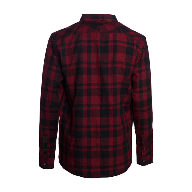 West Coast Choppers LA Bomba Herringbone Flannel Shirt Red / Black  - FREE UK Delivery - Moto Central