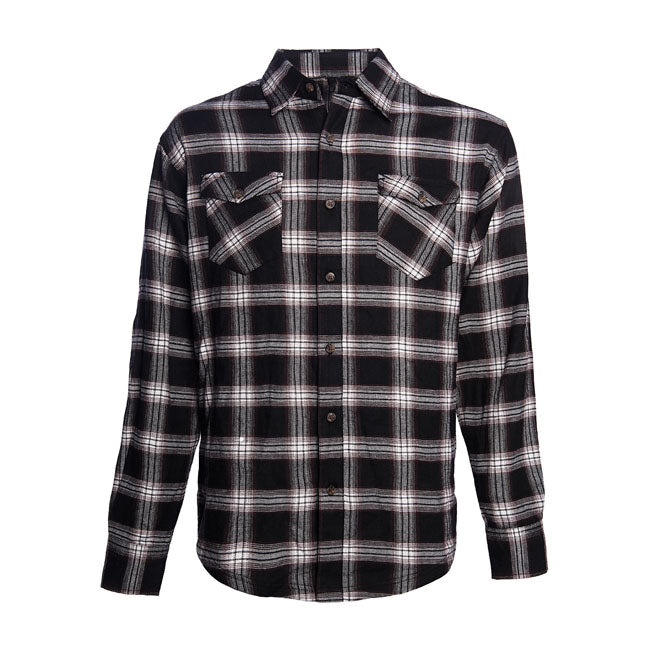 West Coast Choppers Cisco Flannel Shirt White / Black / Brown