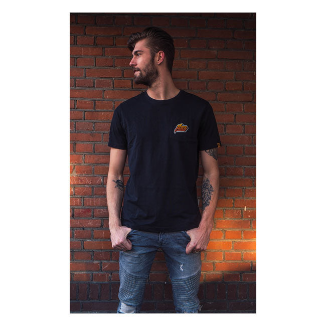 Roeg 7Tees Tee Black - FREE UK Shipping, FREE 365 Day Returns | Moto Central