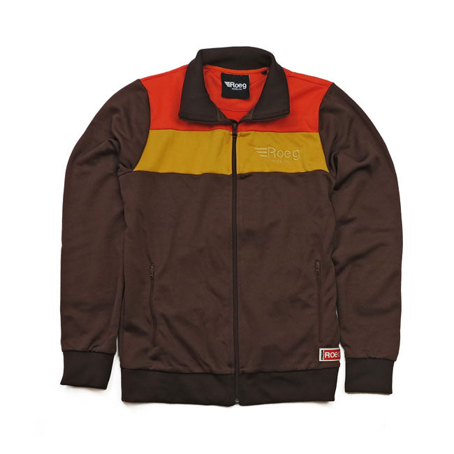 Roeg Greg Track Jacket Brown - FREE UK Shipping, FREE 365 Day Returns | Moto Central