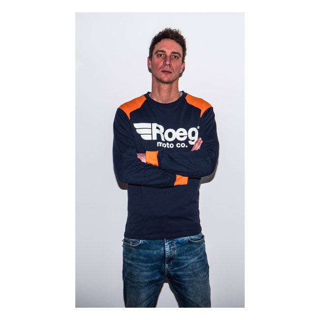 Roeg Ricky Jersey Navy / Orange - FREE UK Shipping, FREE 365 Day Returns | Moto Central