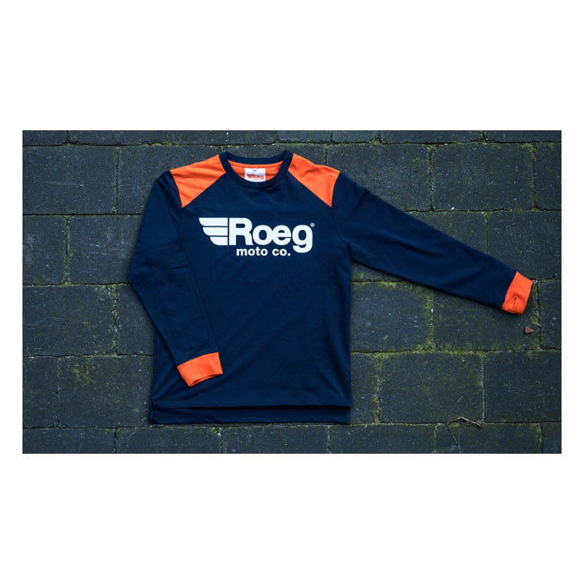 Roeg Ricky Jersey Navy / Orange - FREE UK Shipping, FREE 365 Day Returns | Moto Central