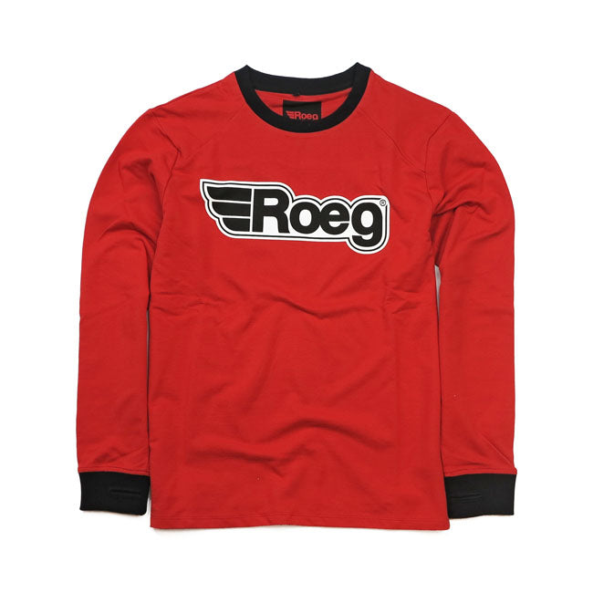 Roeg Ricky Jersey Red / White - FREE UK Shipping, FREE 365 Day Returns | Moto Central